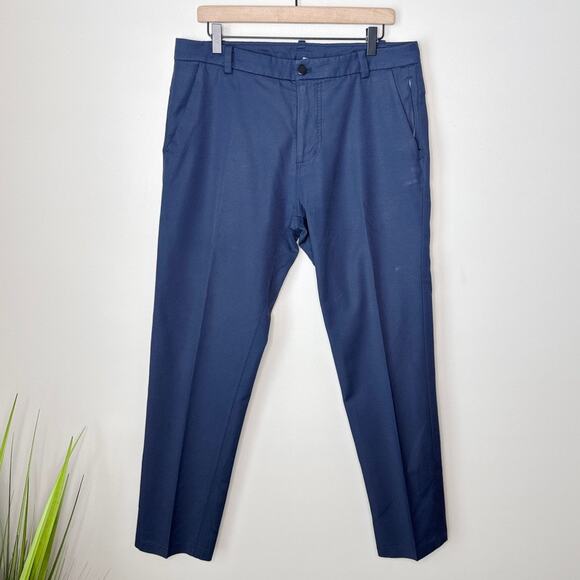 Lululemon Pants Men 34‎ Navy Blue Commission Performance Chino 30" Athleisure - Picture 1 of 7